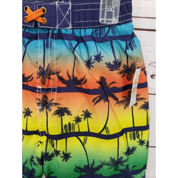 Quad Seven 3T Tropical summer multicolored boys board swim shorts swimwear - Picture 9 of 11